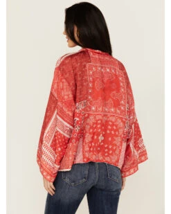 Johnny Was Women's Cosmo Nana Reversible Patchwork Floral Print & Paisley Bandana Kimono