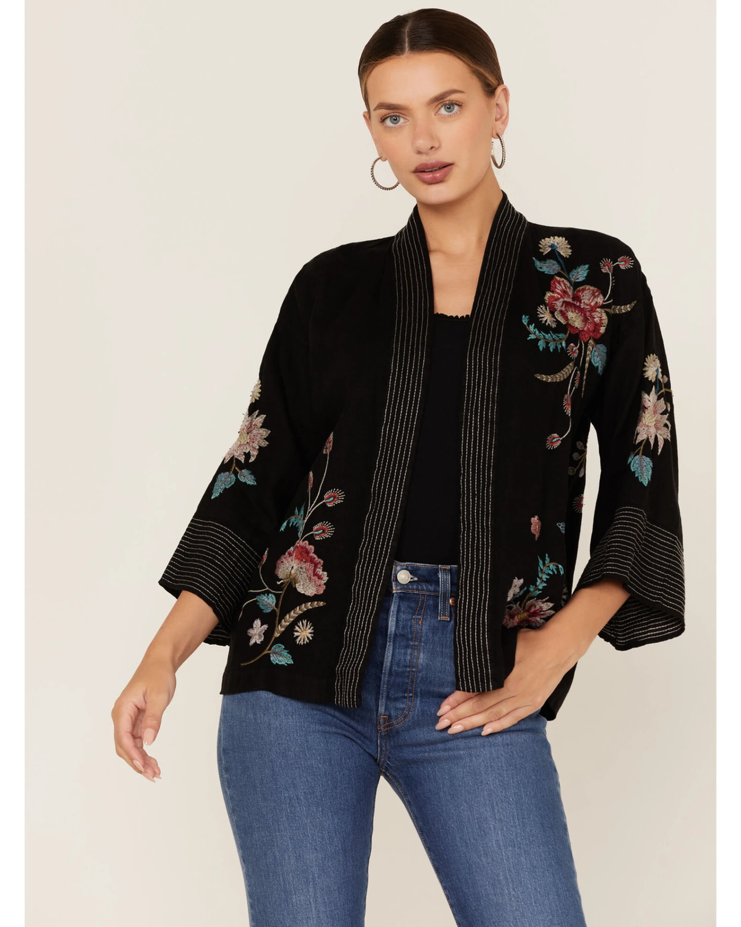 Johnny Was Women's Grace Embroidered Floral Kimono 6 Johnny Was Women's Grace Embroidered Floral Kimono - Image 4