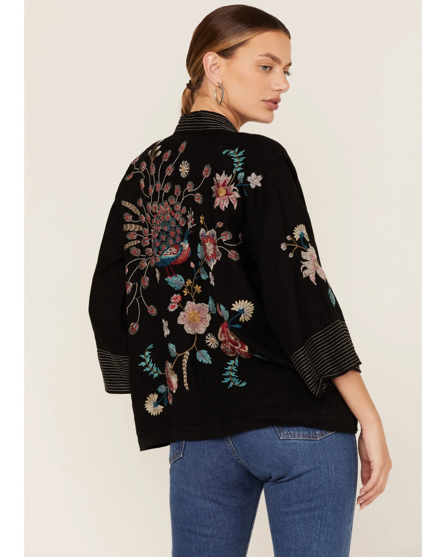 Johnny Was Women's Grace Embroidered Floral Kimono 3 Johnny Was Women's Grace Embroidered Floral Kimono