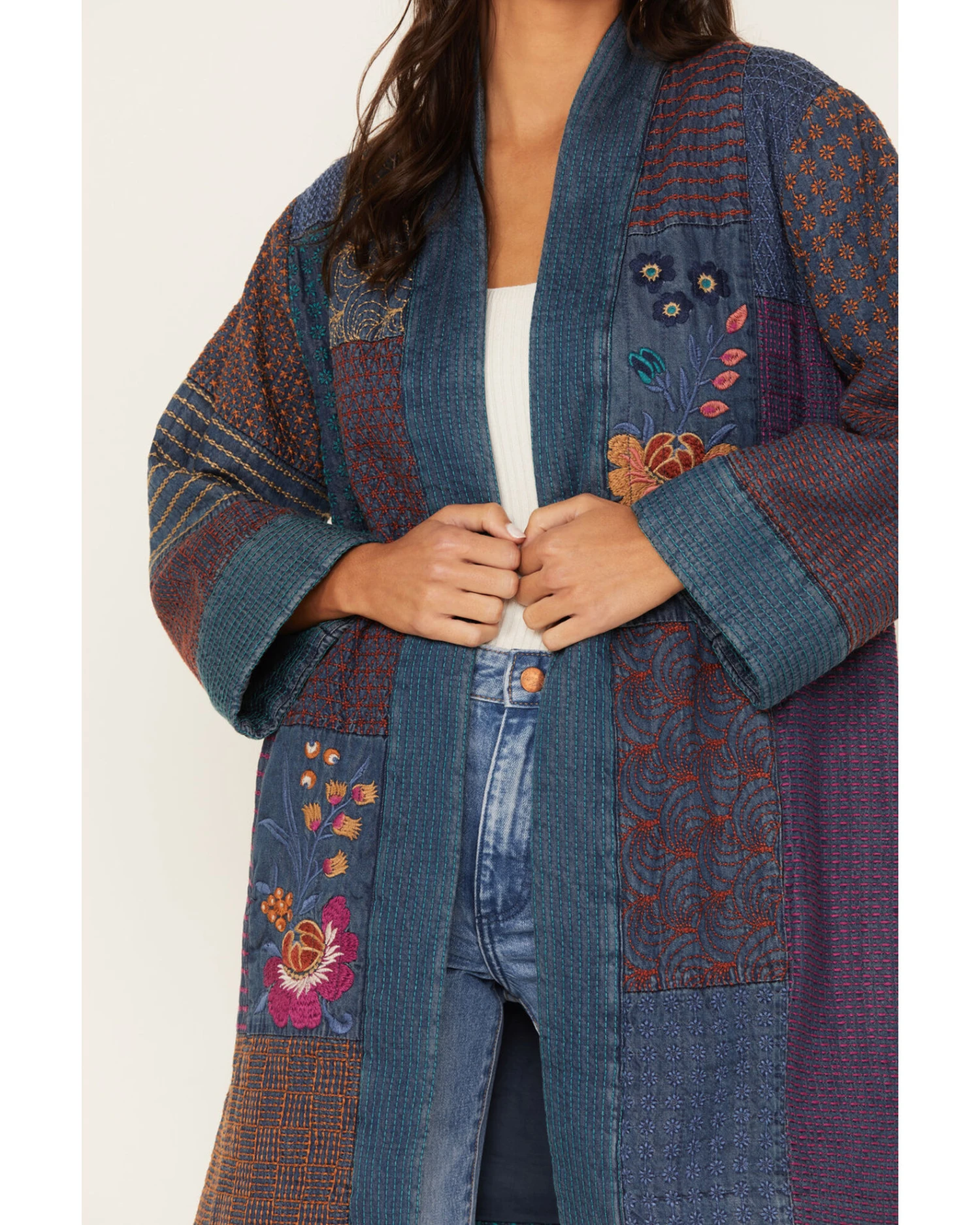 Johnny Was Women's Didiana Patchwork Kimono 3 Johnny Was Women's Didiana Patchwork Kimono