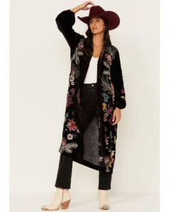 Johnny Was Women's Tiarei Velvet Bishop Sleeve Kimono -Johnny Was 2000382064 001 P1