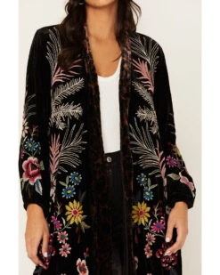 Johnny Was Women's Tiarei Velvet Bishop Sleeve Kimono -Johnny Was 2000382064 001 P3