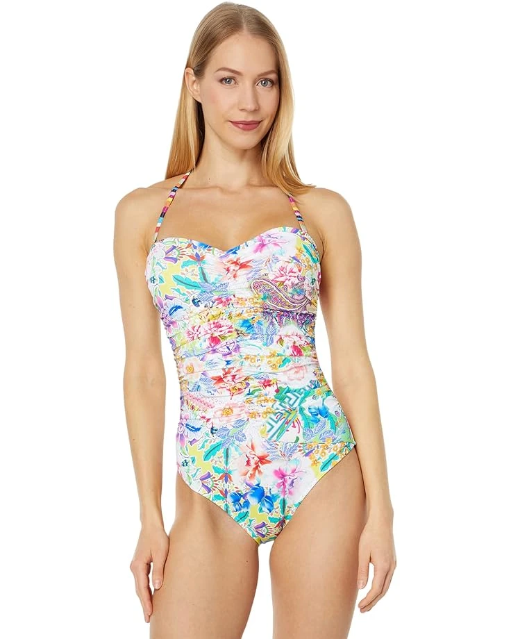 Johnny Was Ruched Sweetheart One-Piece 3 Johnny Was Ruched Sweetheart One-Piece