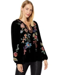 Johnny Was Ardell Velvet Relaxed Blouse