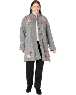 Johnny Was Plus Size Celestin French Terry Military Jacket