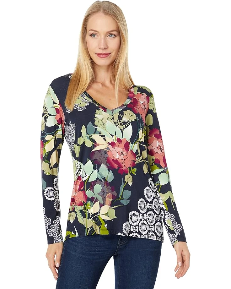 Johnny Was Sierra Favorite Long Sleeve V-Neck Tee 3 Johnny Was Sierra Favorite Long Sleeve V-Neck Tee