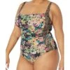 Johnny Was Plus Size Milo Ruched One-Piece 2 Johnny Was Plus Size Milo Ruched One-Piece -Johnny Was 81fe fS9CSL. AC SR736920