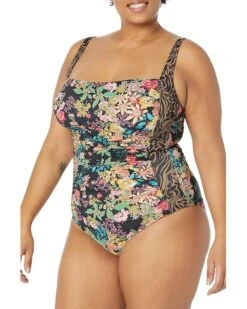 Johnny Was Plus Size Milo Ruched One-Piece