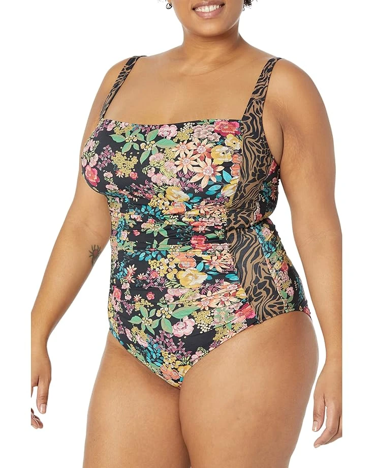Johnny Was Plus Size Milo Ruched One-Piece 3 Johnny Was Plus Size Milo Ruched One-Piece