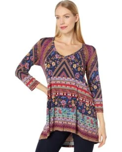 Johnny Was Cruz V-Neck Swing Tunic