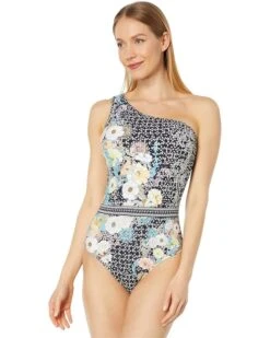 Johnny Was One Shoulder Swimsuit