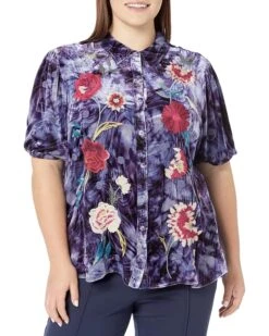 Johnny Was Plus Size Junia Velvet Lisbon Shirt