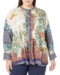 Johnny Was Plus Size Lace Evette Blouse